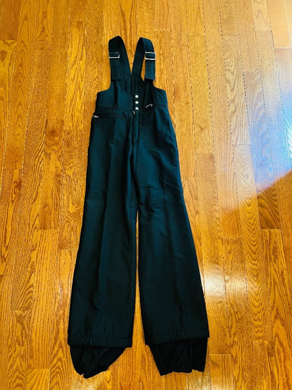 Bogner Black Ski Bib Pants Womens Size 8 USA Overalls Snow Suspenders
